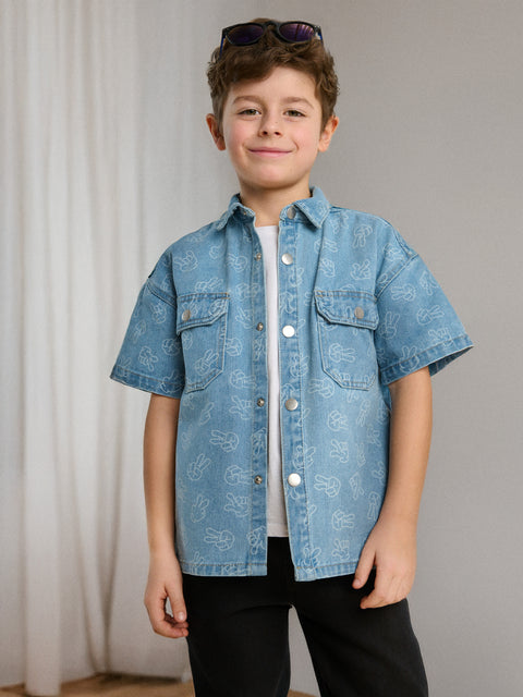 Sinsay Boy's Blue Denim Shirt     | Sinsay in Lebanon