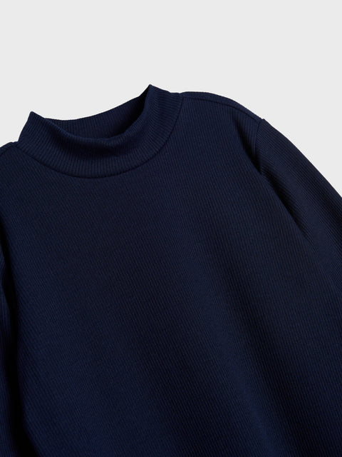 Sinsay Baby Girl's Navy Rib Knit Jersey Dress | Sinsay In Lebanon