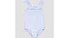 Carter's Girl's Blue & White Ruffle Gingham One Piece Swimsuit | Carter's In Lebanon