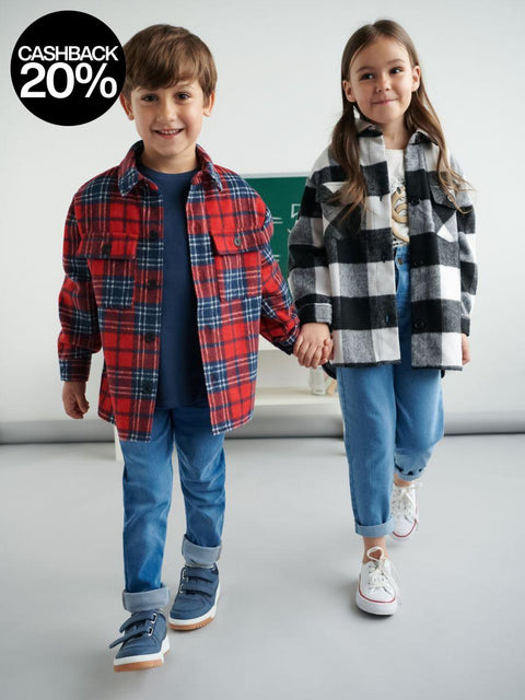 Sinsay Boy Red & Navy Checkered Jacket | Sinsay In Lebanon