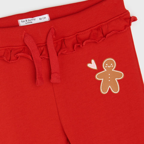 Sinsay Fox & Bunny Baby Girl's Red Jogger Sweatpants | Sinsay In Lebanon