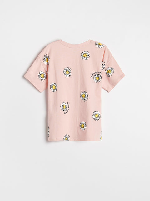 Reserved SmileyWorld Girl's Pastel Pink Print T-Shirt | Reserved In Lebanon