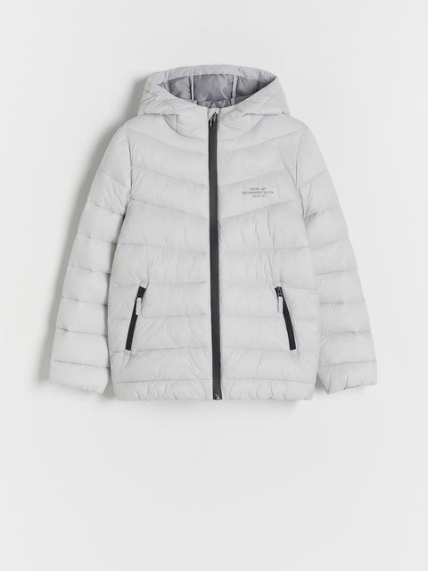 Reserved Boy's Light Gray Quilted Jacket | Reserved In Lebanon