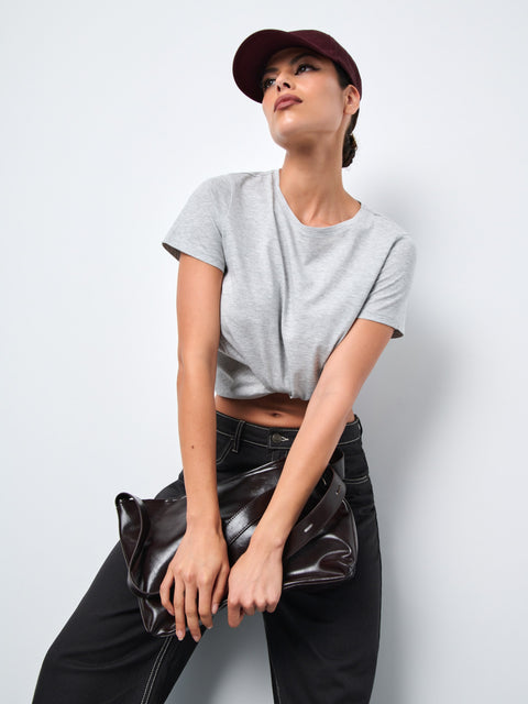 Sinsay Women's Light Grey Short-Sleeves T-Shirt | Sinsay In Lebanon