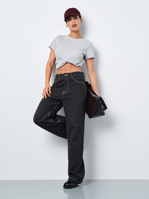 Sinsay Women's Light Grey Short-Sleeves T-Shirt | Sinsay In Lebanon