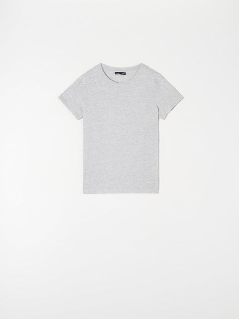 Sinsay Women's Light Grey Short-Sleeves T-Shirt | Sinsay In Lebanon