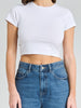 Sinsay Women White Basic Fitted Crop Top | Sinsay in Lebanon