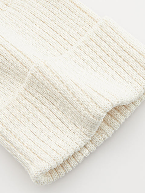 Reserved Girl's Off White Cotton Beanie Hat | Reserved In Lebanon