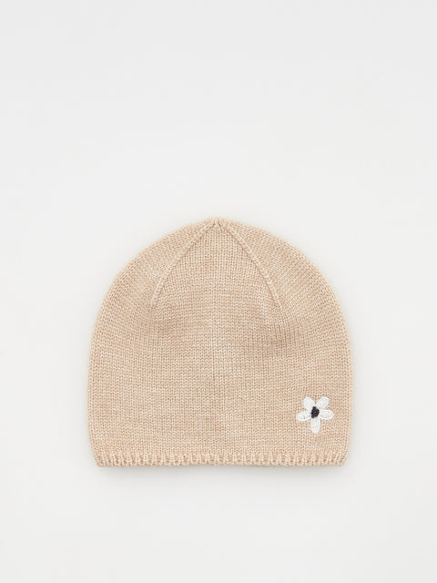 Reserved Baby Girl's Beige Embroidered Cap | Reserved In Lebanon
