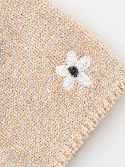 Reserved Baby Girl's Beige Embroidered Cap | Reserved In Lebanon