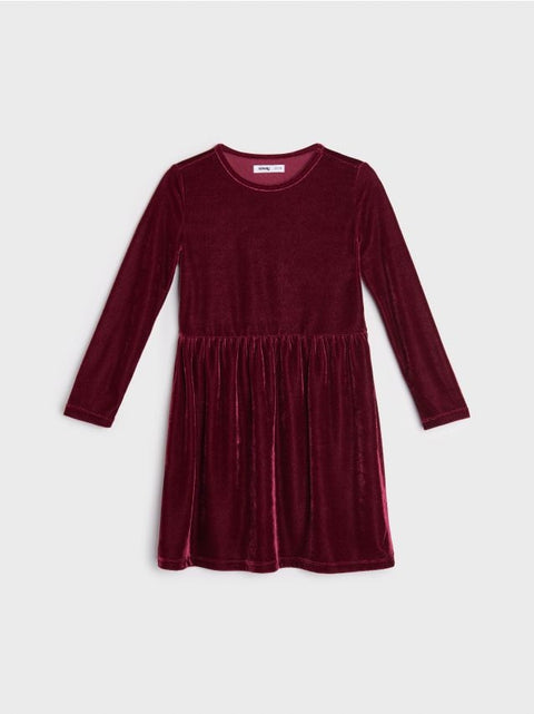Sinsay Baby Girl's Plum Velvet Dress | Sinsay In Lebanon