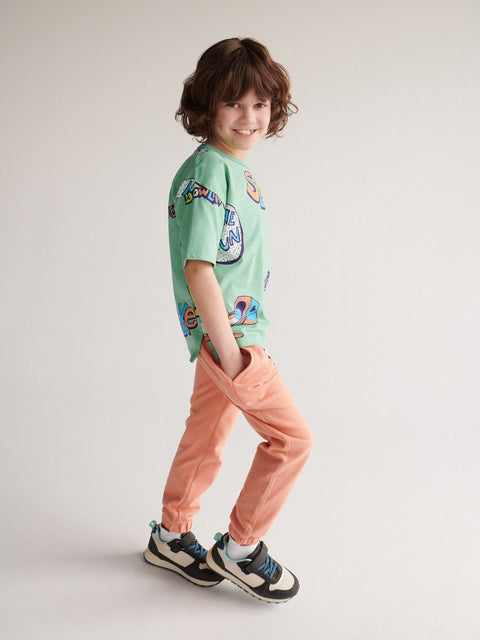 Reserved Boy's Orange Elastic Waistband Sweatpant |Reserved In Lebanon