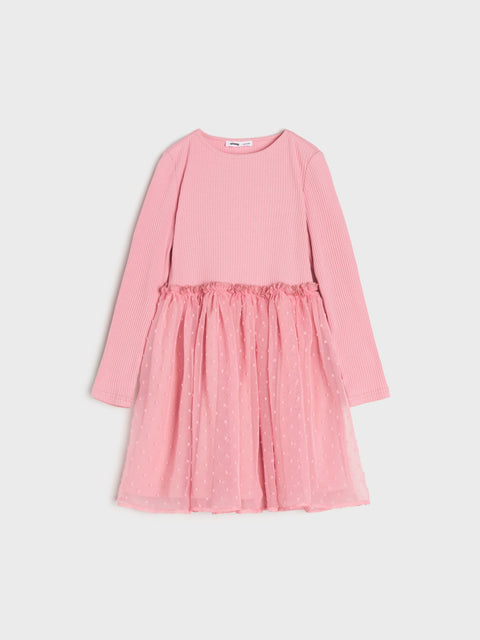 Sinsay Girl's Pink Dress With Tulle | Sinsay In Lebanon