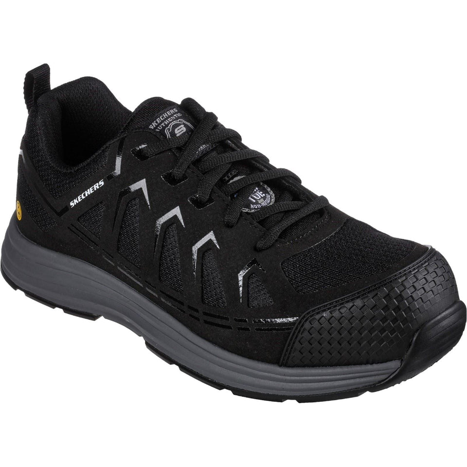 Skechers Men's Black 200127EC Malad II Safety Sneakers