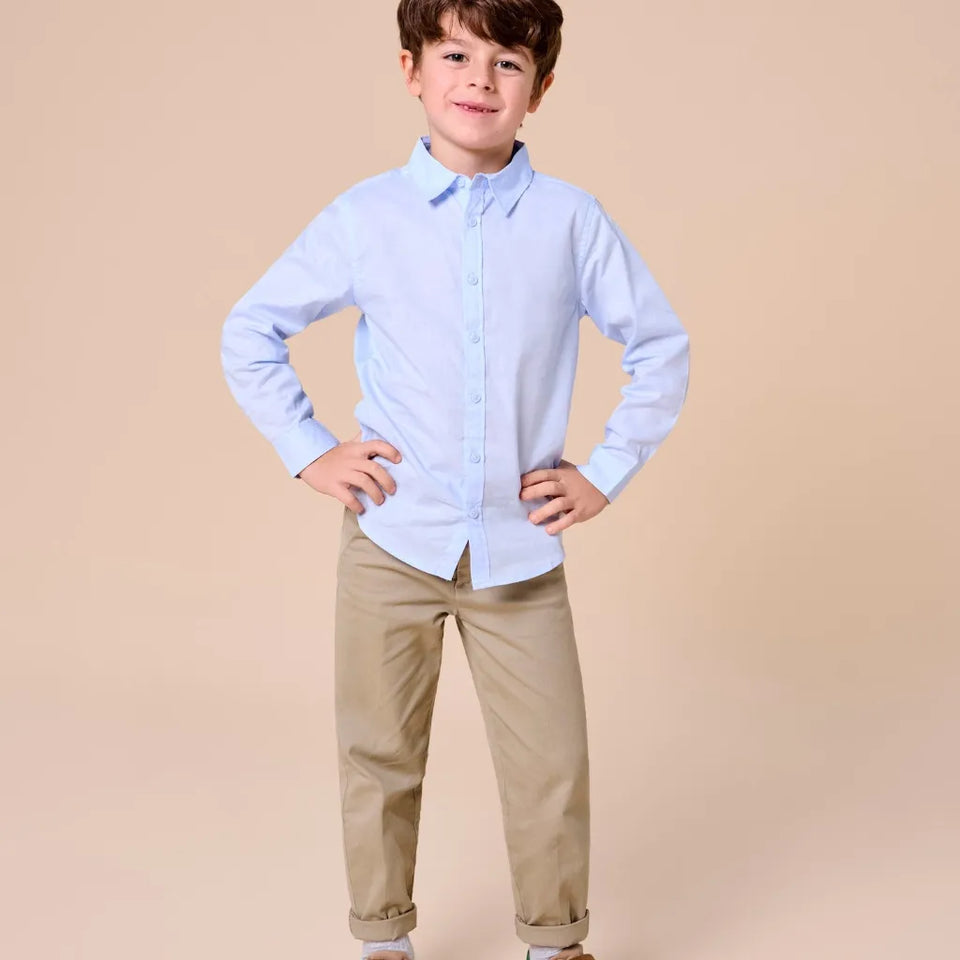 Sinsay Boy's Beige Slim Fit Trousers