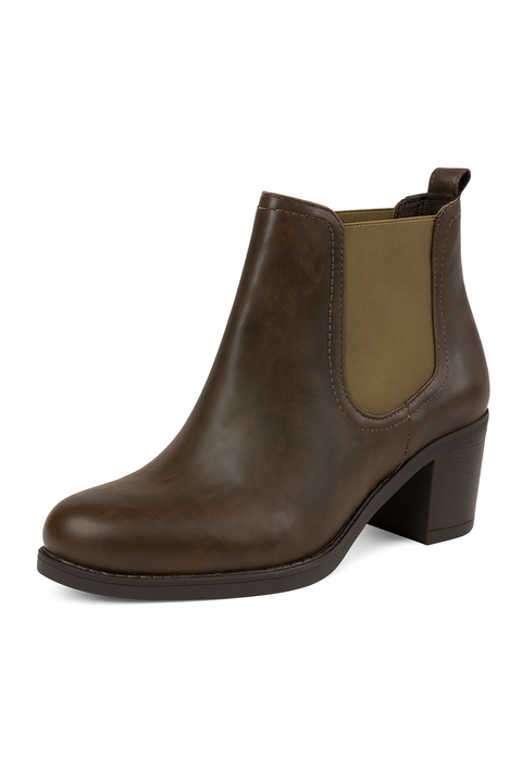 Tata Italia Women's Brown Leather Heeled Boot | Tata Italia In Lebanon
