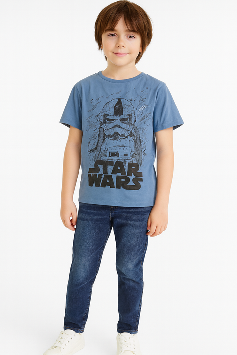 Mango Boy's Blue "Star Wars" T-Shirt |Mango In Lebanon