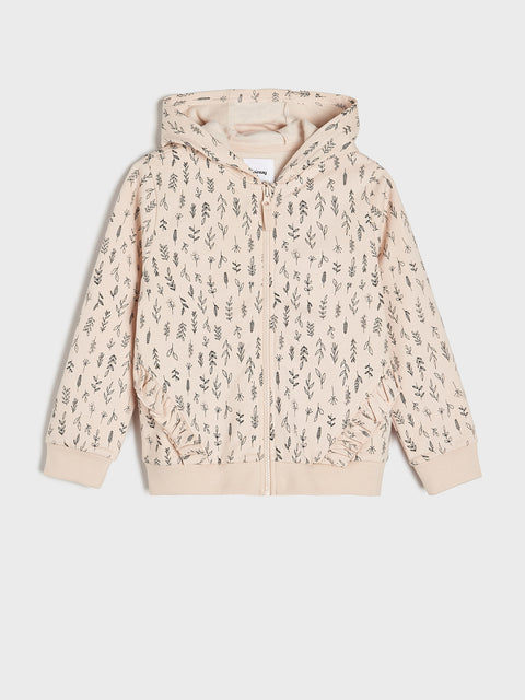 Sinsay Baby Girl's Beige Hooded Jacket With Print | Sinsay In Lebanon