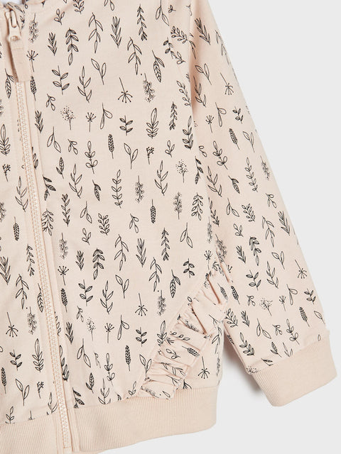 Sinsay Baby Girl's Beige Hooded Jacket With Print | Sinsay In Lebanon