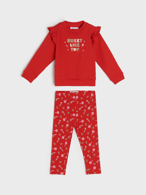 Sinsay Baby Girl's Red Christmas Pajama Set | Sinsay In Lebanon