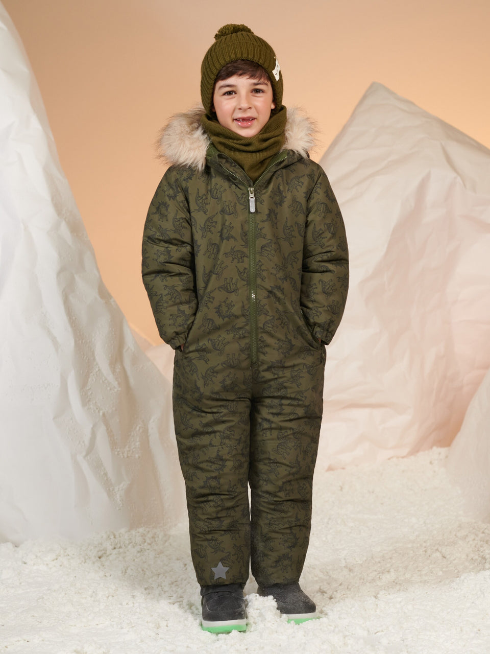 Sinsay Boy's Olive Green Knitted Neck Gaiter|Sinsay In Lebanon