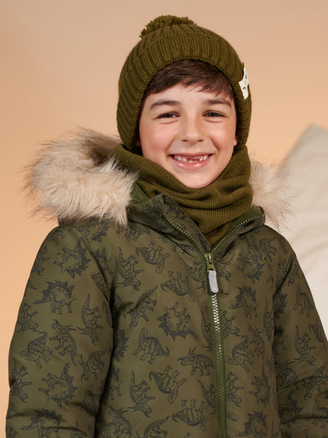 Sinsay Boy's Olive Green Knitted Neck Gaiter|Sinsay In Lebanon