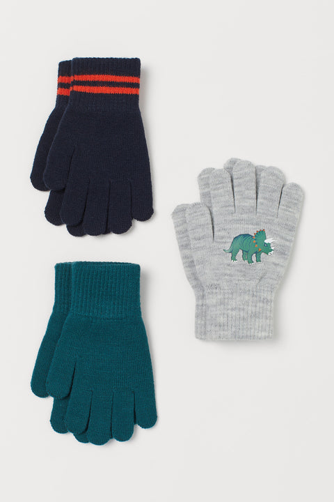 H&M Boy's Multicolor 3 Pair Gloves | H&M In Lebanon