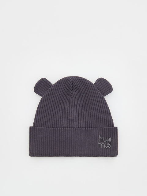 Reserved Baby Boy's Dark Grey Embroidered Beanie Hat | Reserved In Lebanon