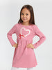 Sinsay Girl's Pink Christmas Print Gathered Dress | Sinsay In Lebanon