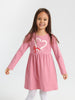 Sinsay Girl's Pink Christmas Print Gathered Dress | Sinsay In Lebanon