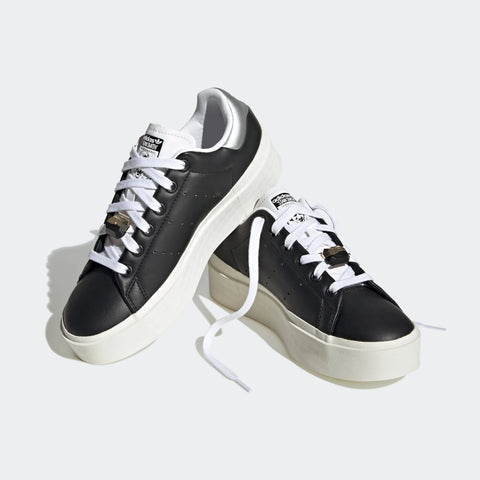 Adidas Women's Black & White Stan Smith Bonega Sneaker | Adidas In Lebanon