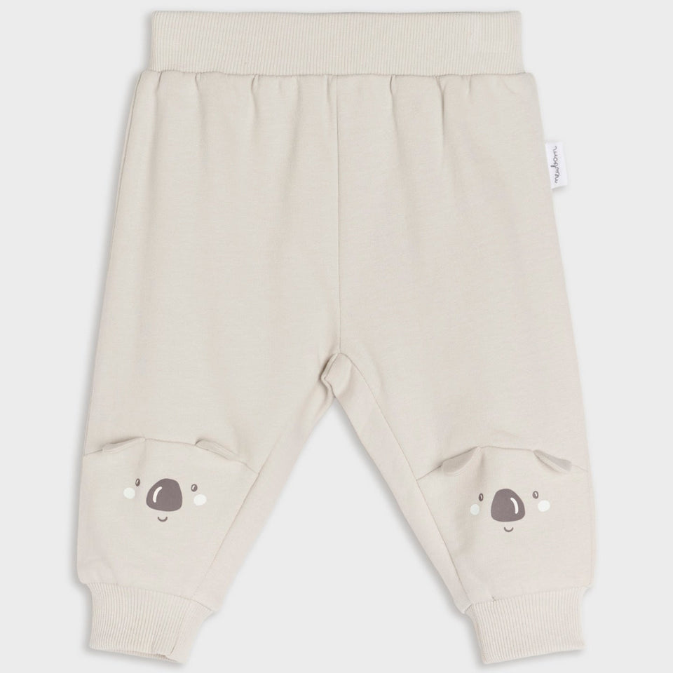 Sinsay Baby Boy's Cream Graphic Printed Elastic Sweatpants