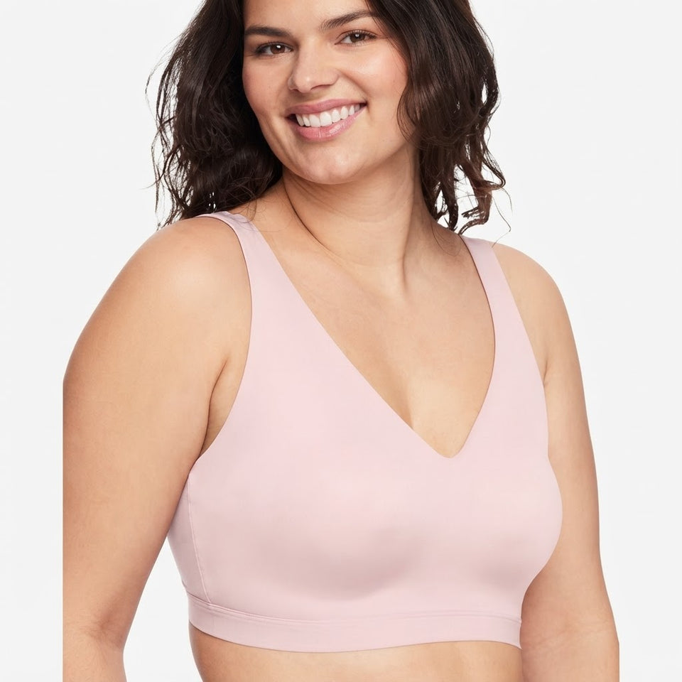 Warners Women's Light Pink Wireless Soft Comfort Bra