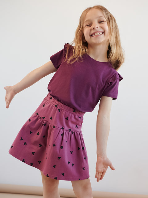 Sinsay Girl's Mauve Skirt With A Print | Sinsay In Lebanon
