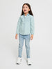 Sinsay Girl's Blue Chest Pocket Classic Collar Shirt | Sinsay In Lebanon