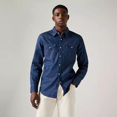 Levis Men's Navy Denim Shirt | Levis In Lebanon