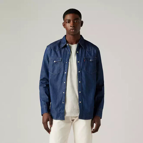 Levis Men's Navy Denim Shirt | Levis In Lebanon