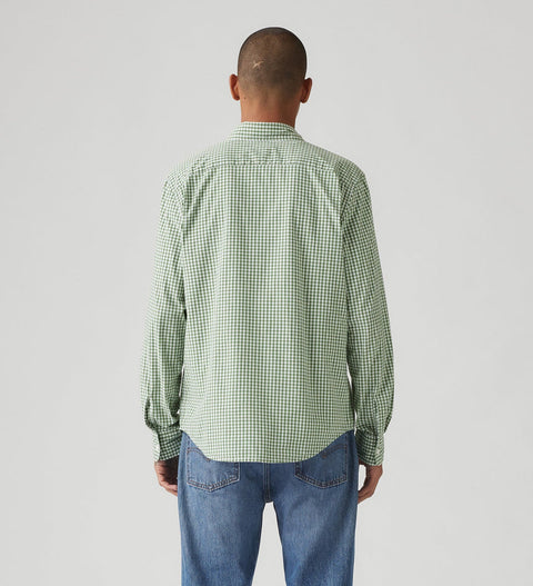 Levi's Men's Weston Gingham Vineyard Green Classic Pocket Standard Fit Shirt | Levi's In Lebanon