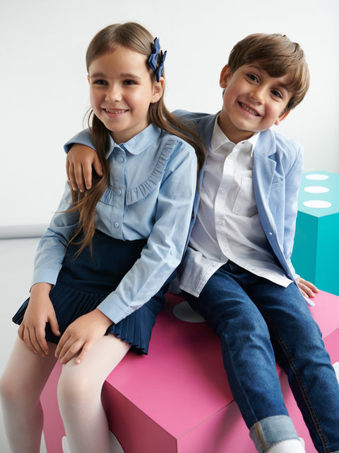 Sinsay Baby Girl's Baby Blue Long Sleeve  Shirts | Sinsay In Lebanon