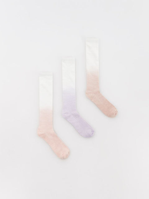 Reserved Girl's Multicolor Ombre Effect 3 Packs Socks |Reserved In Lebanon