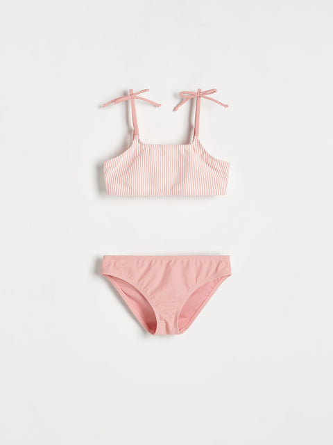 Reserved Girl's Dirty Pink Two-piece Striped Swimsuit | Reserved In Lebanon