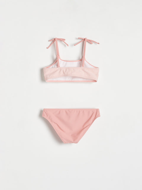 Reserved Girl's Dirty Pink Two-piece Striped Swimsuit | Reserved In Lebanon