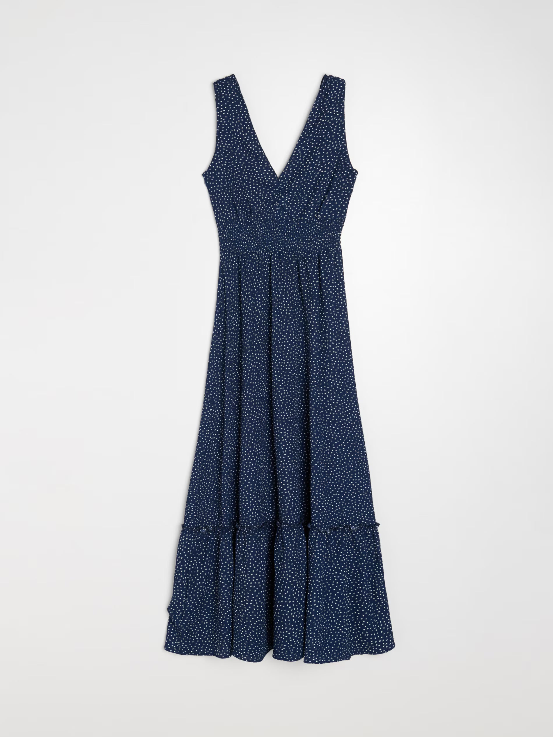 Sinsay Women's Navy Blue Polka Dot Ruffle Maxi Dress | Sinsay In Lebanon
