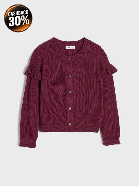 Sinsay Girl's Maroon Striped Cardigan | Sinsay In Lebanon