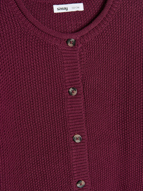 Sinsay Girl's Maroon Striped Cardigan | Sinsay In Lebanon