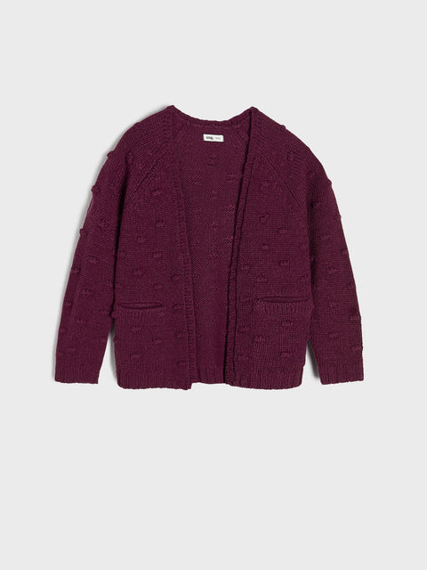 Sinsay Girl's Plum Knitted Cardigan | Sinsay In Lebanon