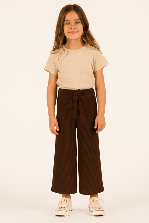 POMPdeLUX Girl's Brown Kaylee Trousers |POMPdeLUX in Lebanon