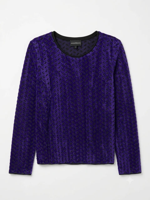 Emporio Armani Women's Dark Purple Blouse | Emporio Armani In Lebanon