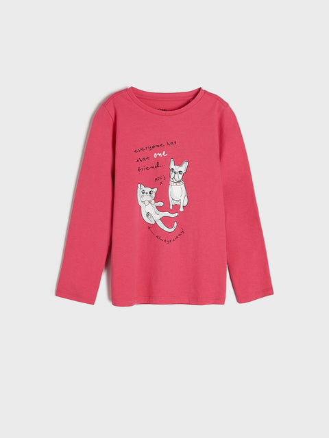Sinsay Girl's Fuchsia & Grey Long Sleeve Blouses 2 Pack | Sinsay In Lebanon