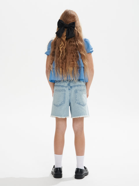 Sinsay Baby Girl's Light Blue Denim Short   |Sinsay  in Lebanon